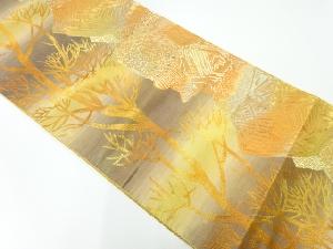 樹木模様織出し名古屋帯